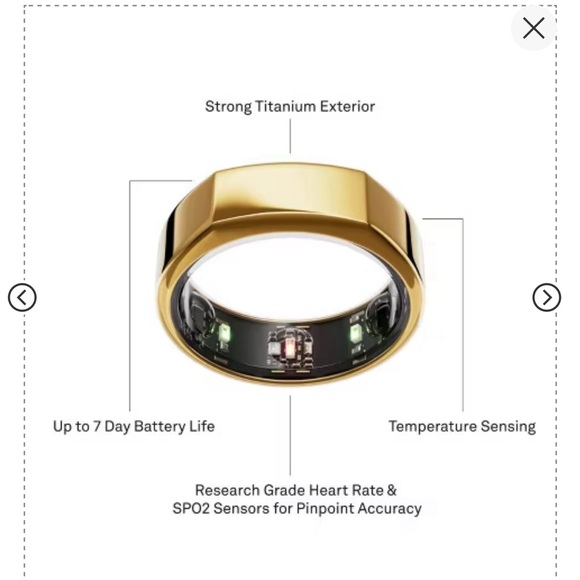 Oura Gen3 Heritage Gold US8 Excellent Condition - Picture 9 of 12